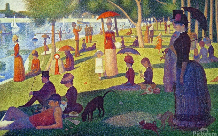 【F50号】sunday park サンデーパーク原画 oil painting Georges Seurat: A Sunday Afternoon on the Island of La Grande